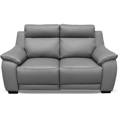 Venesetti canapé droit relax cuir italien - Gris foncé - Publicité Venesetti canapé droit relax cuir italien - Gris foncé - Publicité