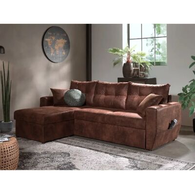 Bestmobilier Astoria - canapé d'angle réversible - convertible avec coffre - style industriel - 4 - Publicité Bestmobilier Astoria - canapé d'angle réversible - convertible avec coffre - style industriel - 4 - Publicité