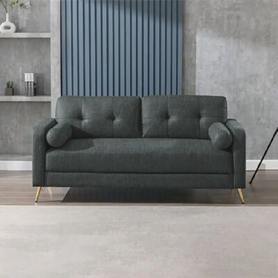 GLIMAR - Canapé 3 places fixes - Gris anthracite - Sofa - Publicité GLIMAR - Canapé 3 places fixes - Gris anthracite - Sofa - Publicité