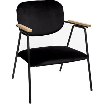 ATMOSPHERA Fauteuil design en velours Dyer - Noir - Publicité ATMOSPHERA Fauteuil design en velours Dyer - Noir - Publicité