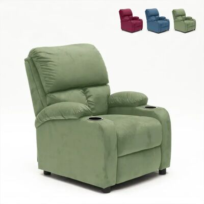 Le Roi Du Relax - Laura Light - Fauteuil relax en velours microfibre - Publicité Le Roi Du Relax - Laura Light - Fauteuil relax en velours microfibre - Publicité