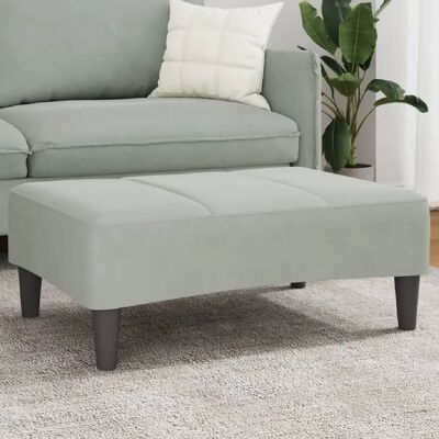 vidaXL Repose-pied gris clair 77x55x31 cm velours - Publicité vidaXL Repose-pied gris clair 77x55x31 cm velours - Publicité