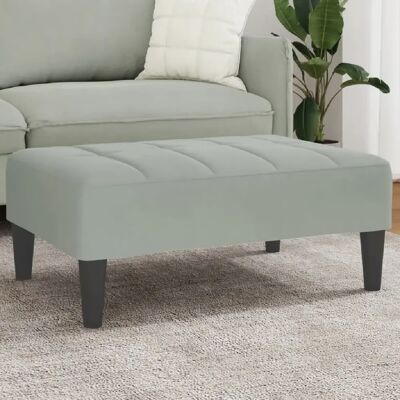 vidaXL Repose-pied gris clair 77x55x31 cm velours - Publicité vidaXL Repose-pied gris clair 77x55x31 cm velours - Publicité