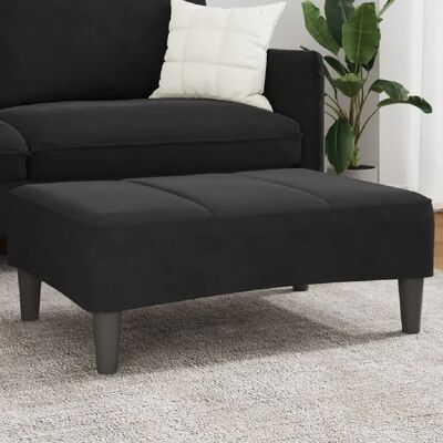 vidaXL Repose-pied noir 77x55x31 cm velours - Publicité vidaXL Repose-pied noir 77x55x31 cm velours - Publicité