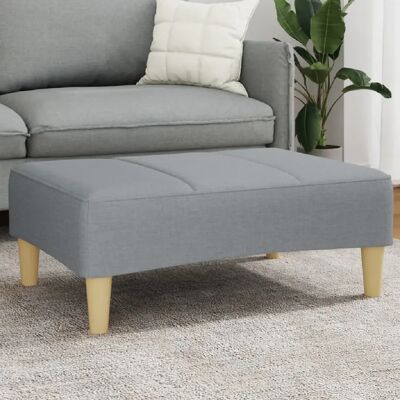 vidaXL Repose-pied gris clair 77x55x31 cm tissu - Publicité vidaXL Repose-pied gris clair 77x55x31 cm tissu - Publicité