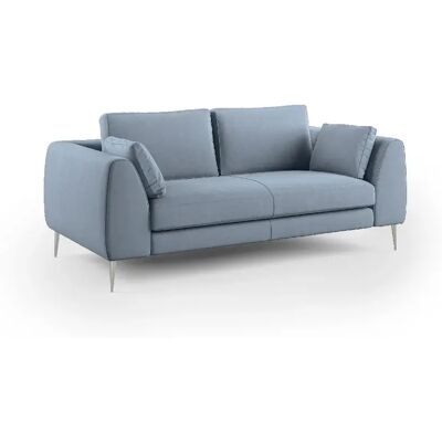 Divani.store canapé droit relax 3 places - Bleu gris - Publicité Divani.store canapé droit relax 3 places - Bleu gris - Publicité