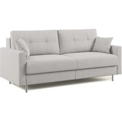DIVANI.STORE Megan Canapé-Lit en Microfibre Gris Clair - Canapé-Lit - Publicité DIVANI.STORE Megan Canapé-Lit en Microfibre Gris Clair - Canapé-Lit - Publicité