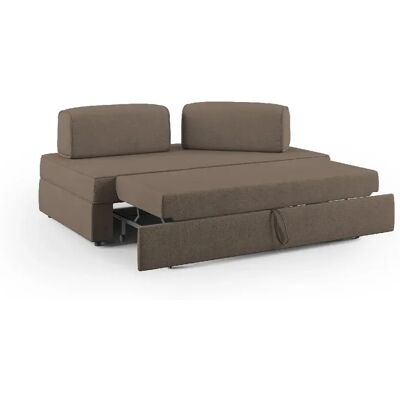 Divani.store Canapé modulable convertible - Brun - Publicité Divani.store Canapé modulable convertible - Brun - Publicité