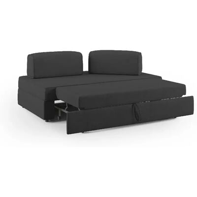 Divani.store canapé modulable avec pouf - Noir - Publicité Divani.store canapé modulable avec pouf - Noir - Publicité
