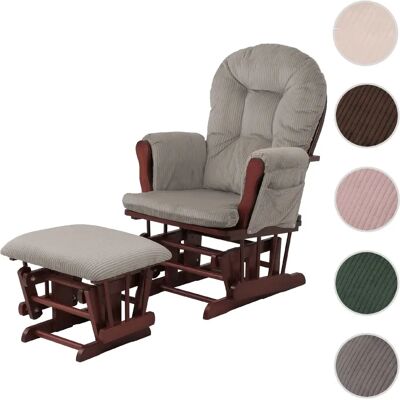 Mendler fauteuil rocking chair - Gris clair - Publicité Mendler fauteuil rocking chair - Gris clair - Publicité