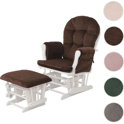 Mendler Fauteuil relax velours - Marron - Publicité Mendler Fauteuil relax velours - Marron - Publicité