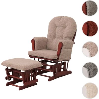 Mendler Fauteuil relax tissu - Brun - Publicité Mendler Fauteuil relax tissu - Brun - Publicité