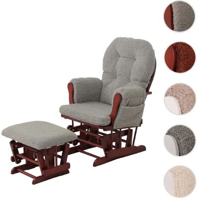 Mendler Fauteuil rocking - Gris - Publicité Mendler Fauteuil rocking - Gris - Publicité