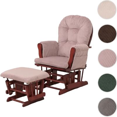 Mendler Fauteuil relax rocking chair - Rose - Publicité Mendler Fauteuil relax rocking chair - Rose - Publicité