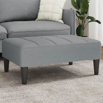 vidaXL Repose-pied gris clair 77x55x31 cm tissu - Publicité vidaXL Repose-pied gris clair 77x55x31 cm tissu - Publicité