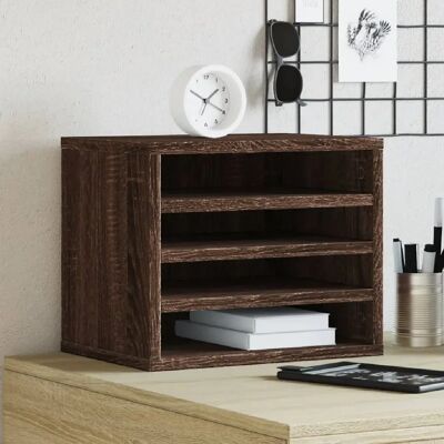 vidaXL Organisateur de bureau chêne marron 36x26x29,5 cm - Publicité vidaXL Organisateur de bureau chêne marron 36x26x29,5 cm - Publicité