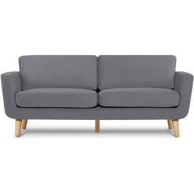 Konsimo Canapé droit Tagio 3 places - Gris - Publicité Konsimo Canapé droit Tagio 3 places - Gris - Publicité