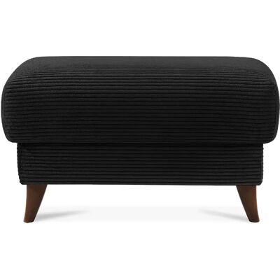 Konsimo Pouf rectangulaire en velours - Noir - Publicité Konsimo Pouf rectangulaire en velours - Noir - Publicité