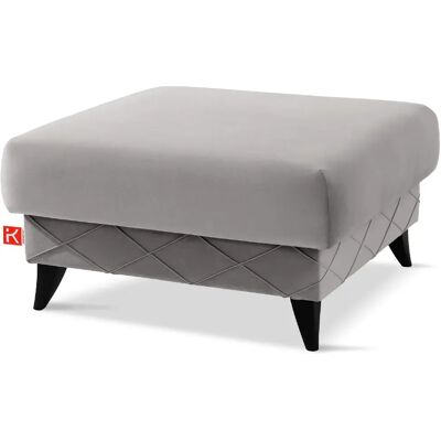 Konsimo Pouf Gustavo III - Gris clair - Publicité Konsimo Pouf Gustavo III - Gris clair - Publicité