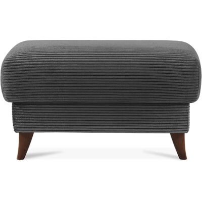 Konsimo Pouf scandinave en velours - Gris foncé - Publicité Konsimo Pouf scandinave en velours - Gris foncé - Publicité
