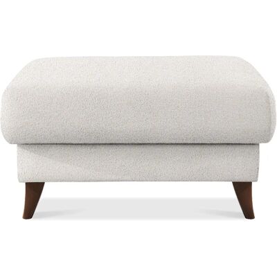 Konsimo Pouf Gustavo en velours - Blanc - Publicité Konsimo Pouf Gustavo en velours - Blanc - Publicité
