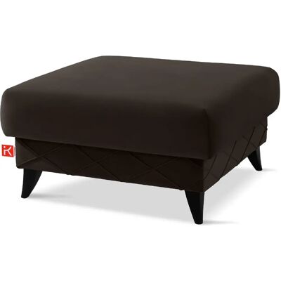 Konsimo Pouf Gustavo III - Marron - Publicité Konsimo Pouf Gustavo III - Marron - Publicité