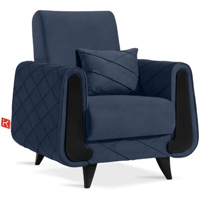 Konsimo Fauteuil Gustavo III - Bleu foncé - Publicité Konsimo Fauteuil Gustavo III - Bleu foncé - Publicité