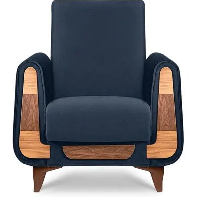 Konsimo Fauteuil Gustavo - Bleu marine - Publicité Konsimo Fauteuil Gustavo - Bleu marine - Publicité