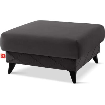 Konsimo Pouf scandinave Gustavo III - Graphite - Publicité Konsimo Pouf scandinave Gustavo III - Graphite - Publicité