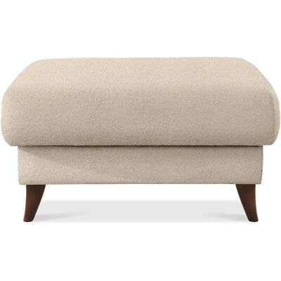 Konsimo Pouf Gustavo carré en velours - Crème - Publicité Konsimo Pouf Gustavo carré en velours - Crème - Publicité