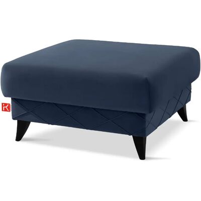 Konsimo Pouf Gustavo III carré - Bleu foncé - Publicité Konsimo Pouf Gustavo III carré - Bleu foncé - Publicité