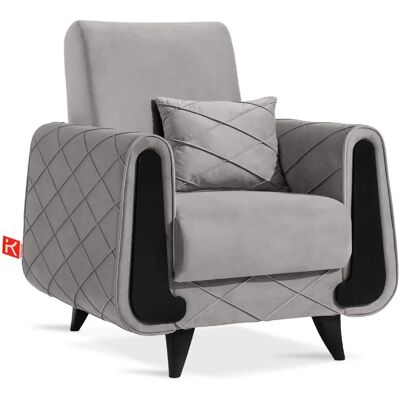 Konsimo Fauteuil GUSTAVO III - Gris clair - Publicité Konsimo Fauteuil GUSTAVO III - Gris clair - Publicité