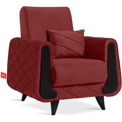 Konsimo Fauteuil Gustavo III - Bordeaux - Publicité Konsimo Fauteuil Gustavo III - Bordeaux - Publicité