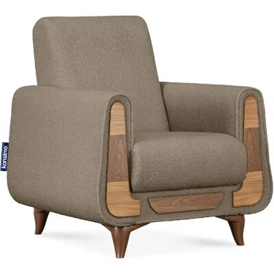 Konsimo Fauteuil Gustavo - Marron - Publicité Konsimo Fauteuil Gustavo - Marron - Publicité