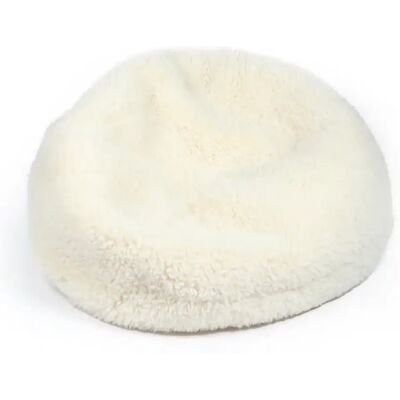 Linnea Pouf carré fausse fourrure - Blanc - Publicité Linnea Pouf carré fausse fourrure - Blanc - Publicité