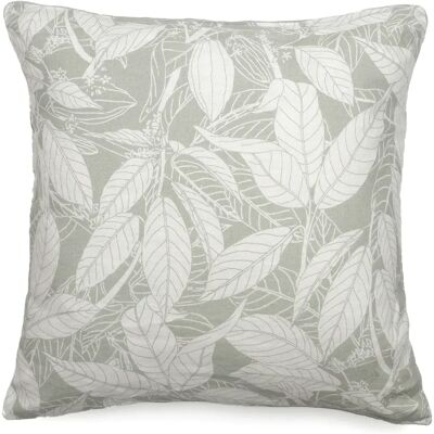 Linnea Housse de coussin en lin lavé imprimé végétal doublé coton lavé uni HELIOS - Publicité Linnea Housse de coussin en lin lavé imprimé végétal doublé coton lavé uni HELIOS - Publicité