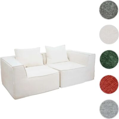 Mendler Canapé 2 places/accessoires pour canapé HWC-O54, canapé 2 places Canapé lounge, modulaire Tissu/textile (300 g/m²) 63 x 194 x 97 cm ~ crème - Publicité Mendler Canapé 2 places/accessoires pour canapé HWC-O54, canapé 2 places Canapé lounge, modulaire Tissu/textile (300 g/m²) 63 x 194 x 97 cm ~ crème - Publicité