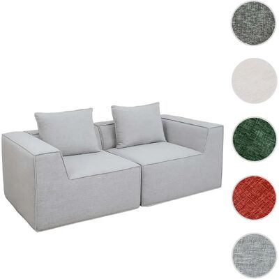 Mendler Canapé 2 places/accessoires pour canapé HWC-O54, canapé 2 places Canapé lounge, modulaire Tissu/textile (300 g/m²) 63 x 194 x 97 cm ~ gris clair - Publicité Mendler Canapé 2 places/accessoires pour canapé HWC-O54, canapé 2 places Canapé lounge, modulaire Tissu/textile (300 g/m²) 63 x 194 x 97 cm ~ gris clair - Publicité