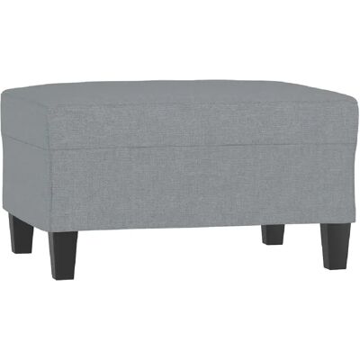 Decoshop26 Repose-pieds tabouret - Gris clair - Publicité Decoshop26 Repose-pieds tabouret - Gris clair - Publicité