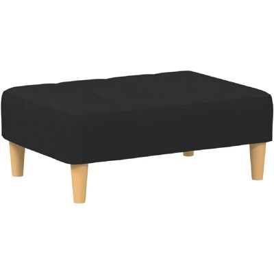 Decoshop26 Repose-pieds tabouret - Noir - Publicité Decoshop26 Repose-pieds tabouret - Noir - Publicité