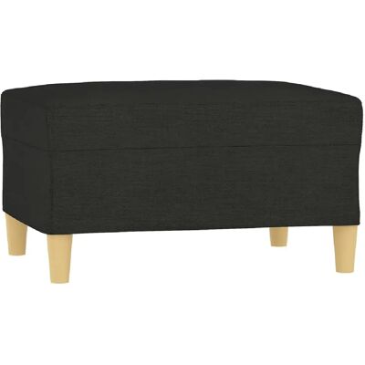 Decoshop26 Repose-pieds tabouret tissu - Noir - Publicité Decoshop26 Repose-pieds tabouret tissu - Noir - Publicité