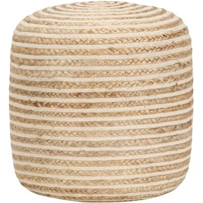 Decoshop26 Pouf rond en jute - Brun - Publicité Decoshop26 Pouf rond en jute - Brun - Publicité