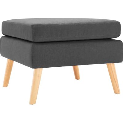 Decoshop26 Pouf repose-pieds tissu - Gris foncé - Publicité Decoshop26 Pouf repose-pieds tissu - Gris foncé - Publicité