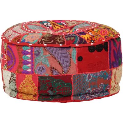 Decoshop26 Pouf rond coton vintage - Or - Publicité Decoshop26 Pouf rond coton vintage - Or - Publicité