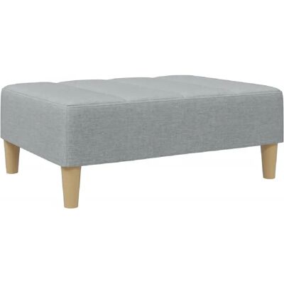 Decoshop26 Repose-pieds tabouret bout de lit 77 x 55 x 31 cm en tissu gris DEC030263 - Publicité Decoshop26 Repose-pieds tabouret bout de lit 77 x 55 x 31 cm en tissu gris DEC030263 - Publicité