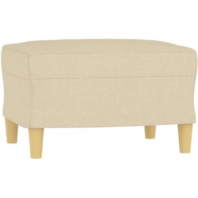 Decoshop26 Repose-pieds tabouret tissu - Crème - Publicité Decoshop26 Repose-pieds tabouret tissu - Crème - Publicité