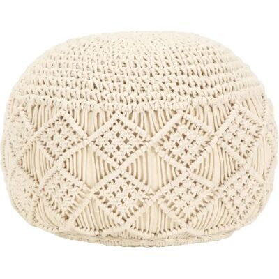 DECOSHOP26 - DEC029977 - beige - 45 x 30 cm - coton - pouf - Publicité DECOSHOP26 - DEC029977 - beige - 45 x 30 cm - coton - pouf - Publicité
