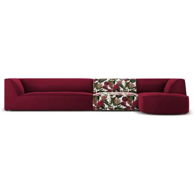 CXL by Christian Lacroix Canapé d'angle droit "Charles" 5 places en velours motif de rose de jardin,rouge - Publicité CXL by Christian Lacroix Canapé d'angle droit "Charles" 5 places en velours motif de rose de jardin,rouge - Publicité