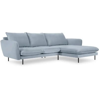 Cosmopolitan Design Canapé d'angle droit "Vienna" 5 places en velours bleu clair - Publicité Cosmopolitan Design Canapé d'angle droit "Vienna" 5 places en velours bleu clair - Publicité
