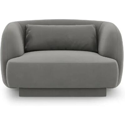 Cosmopolitan design Fauteuil Tulum velours - Gris clair - Publicité Cosmopolitan design Fauteuil Tulum velours - Gris clair - Publicité